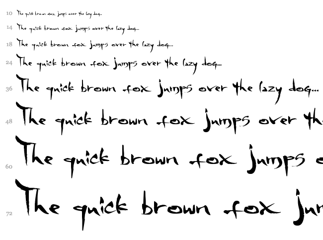 MGS 4 Brush font waterfall